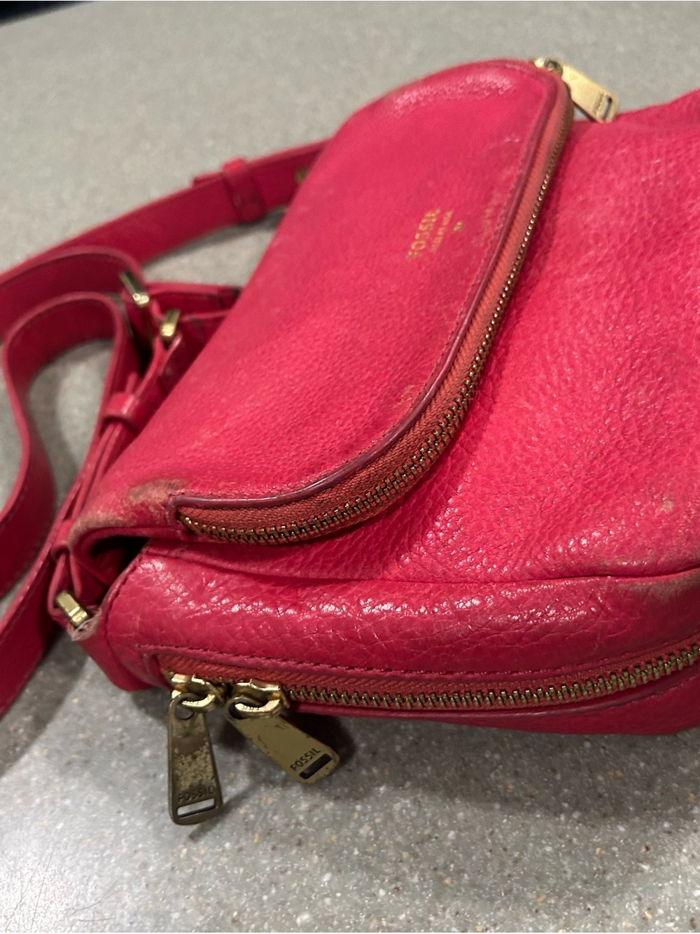 Fossil small Preston Crossbody Bag in Pink - Picture 5 of 10